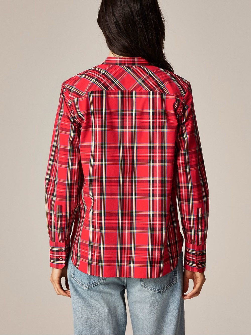 J. Crew Red Plaid Button-Down Shirt - Picture 3 of 5